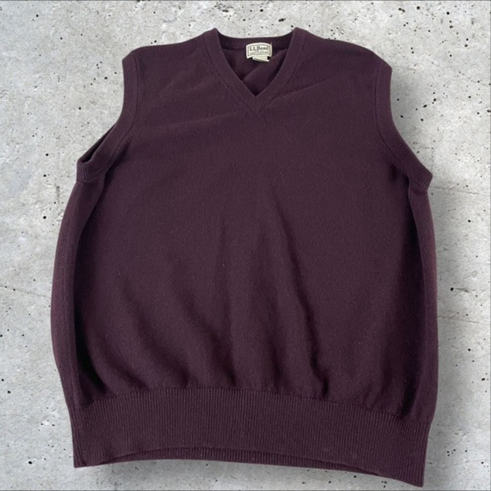 L.L. Bean V-Neck Sweater - Dark Purple